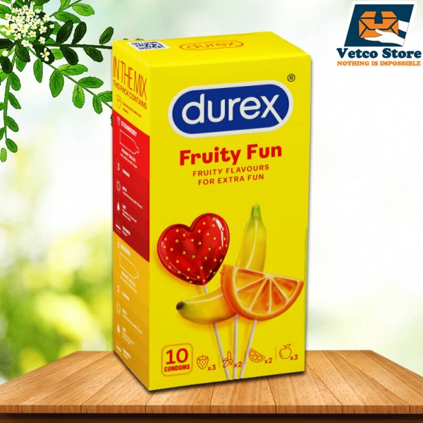Bao cao su Durex Fruity Fun Hộp 10 cái